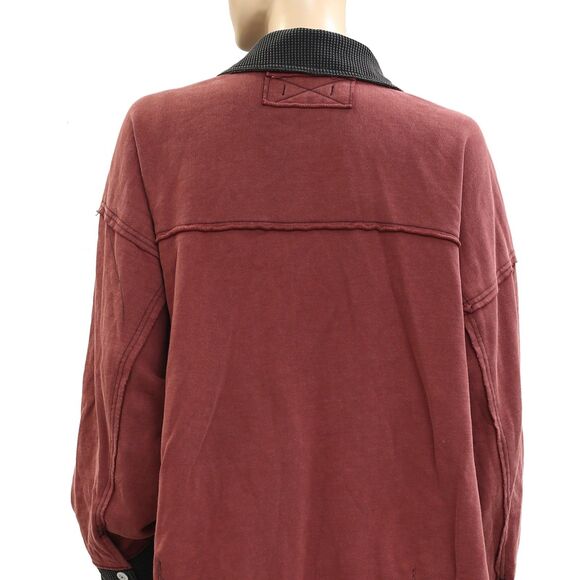 Free People We The Free Cabin Chore Jacket Top Buttondown Oversized XL 284351 - Picture 7 of 9
